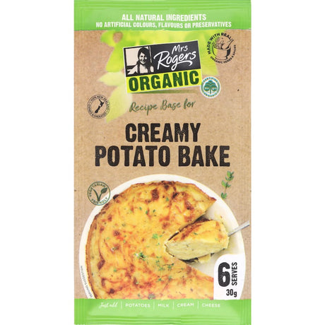 Creamy Potato Bake mix with organic ingredients, perfect for quick, nutritious meals and versatile for gluten-free diets.