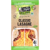 Mrs Rogers Organic Recipe Base Lasagne, a gluten-free foundation for hearty, healthy lasagne made with organic ingredients.
