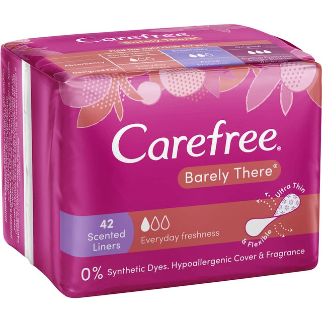 Ultra-thin, breathable panty liners with Shower Fresh scent for all-day comfort and discreet protection.