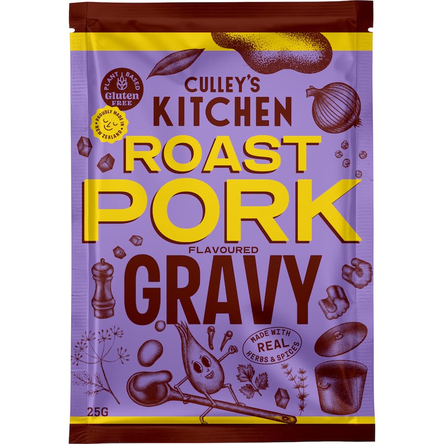 Culley's Gravy Mix Roast Pork: gluten-free, all-natural mix for rich, savory gravy to enhance your roast pork dishes.