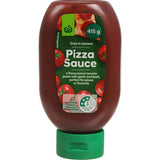 Woolworths Pizza Sauce with garlic and basil, made from ripe tomatoes, perfect for gourmet pizzas and focaccias.