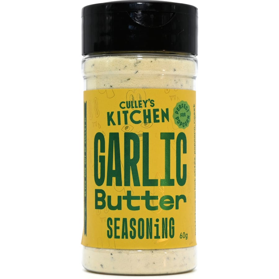 Culley's Kitchen Seasoning Garlic Butter adds rich garlic and buttery flavor to elevate any dish, perfect for grilling and roasting.