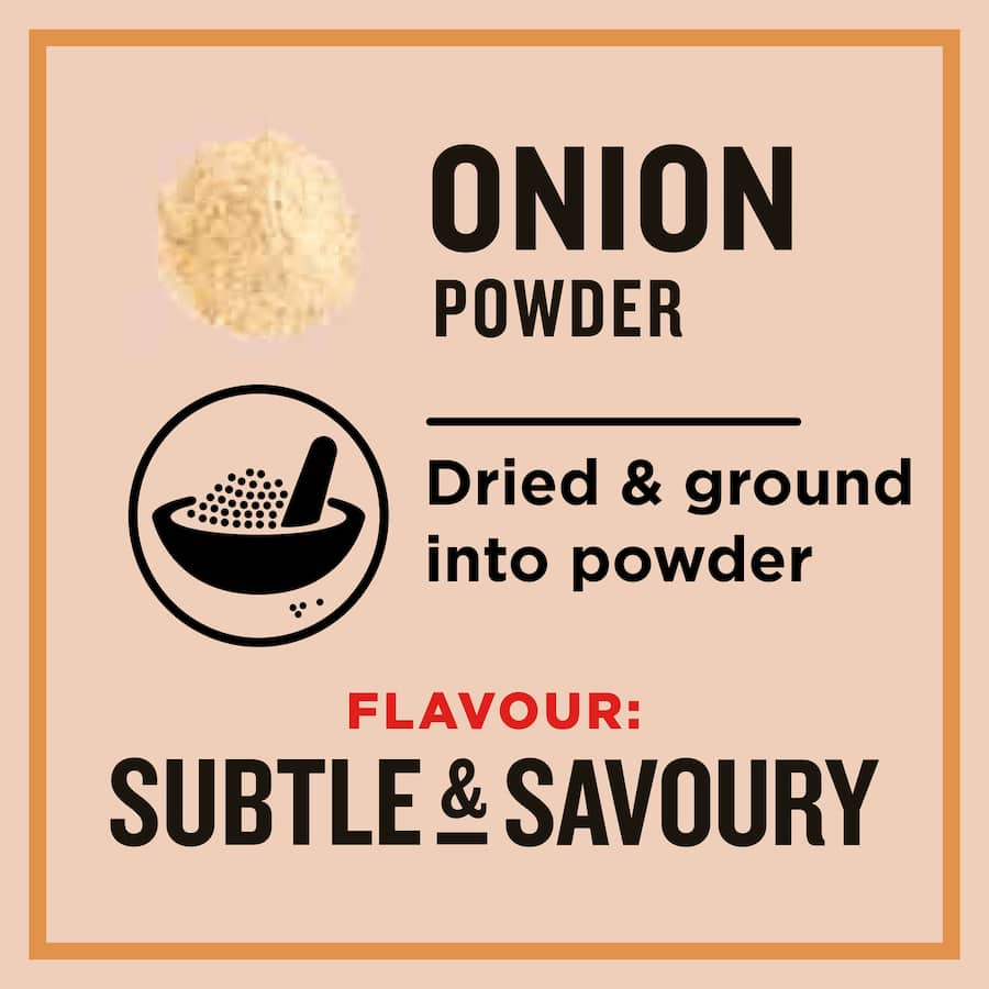 Image of Gregg's Onion Powder, a finely ground seasoning to enhance flavors in soups, stews, and marinades.