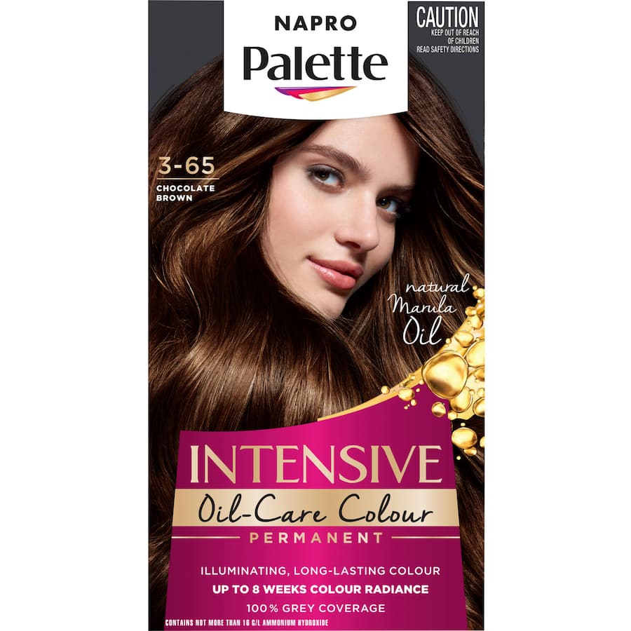 Napro Palette Hair Colour in Choc Brown offers rich, vibrant color with 100% grey coverage and intensive shine.