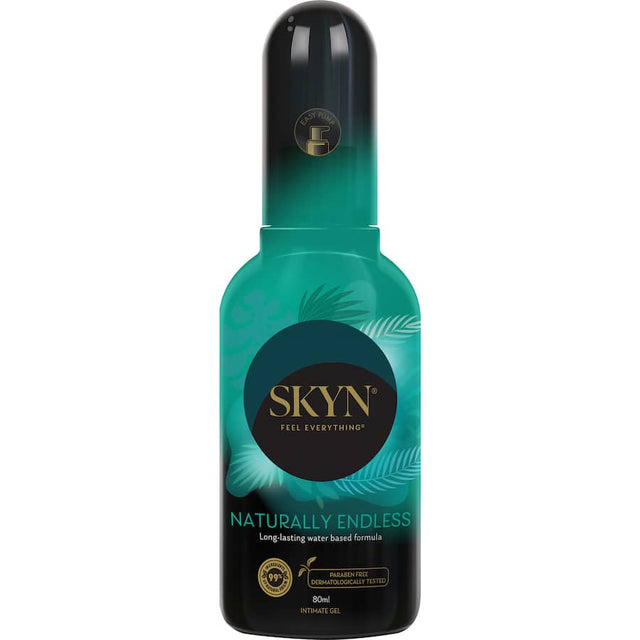 Smooth, long-lasting water-based lubricant with naturally derived ingredients for enhanced intimate comfort and pleasure.