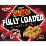 Oven-baked Arnott's Shapes Fully Loaded Crackers with bold Wicked Sweet Chilli flavor and satisfying crunch.