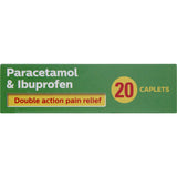 Health Direct Paracetamol 500mg and Ibuprofen 200mg Tablets for effective pain and fever relief in easy-to-swallow form.