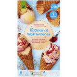 Plain waffle ice cream cones from Woolworths, sweet, crunchy, and perfect for filling with your favorite ice cream flavors.