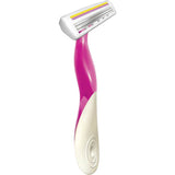 BIC Soleil Disposable Razors in Twilight Lavender, featuring triple blades, a curved handle, and a soothing lavender scent for smooth shaving.