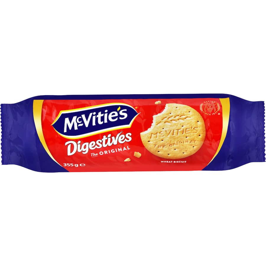 McVitie's Digestives Biscuits Original, crumbly and sweet biscuits perfect for snacking or tea time, crafted for freshness and enjoyment.