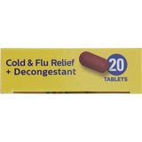 Health Direct Cold & Flu + Decongestant Tablets provide fast relief from cold symptoms like congestion and headaches.