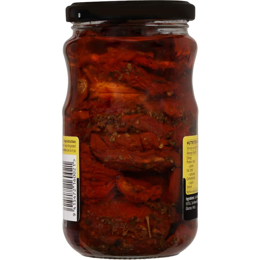 Golden Sun Sundried Tomatoes, gluten-free, rich flavor, perfect for enhancing pasta, pizza, salads, and antipasto platters.