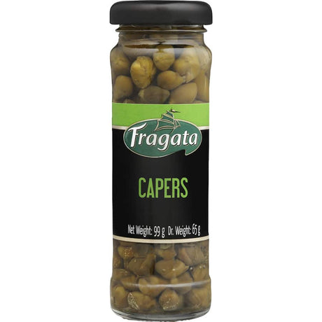 Fragata Capers Spanish, pickled capers from the Mediterranean, perfect for enhancing pasta, pizzas, and salads.