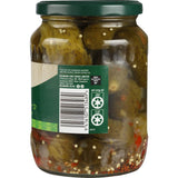 Delmaine Gherkins Whole: crunchy gourmet pickles packed with mustard seeds, perfect for enhancing sandwiches and salads.