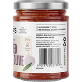 Barkers Chutney Sundried Tomato & Olive: a gourmet condiment blending sundried tomatoes and olives, gluten-free, no artificial additives.