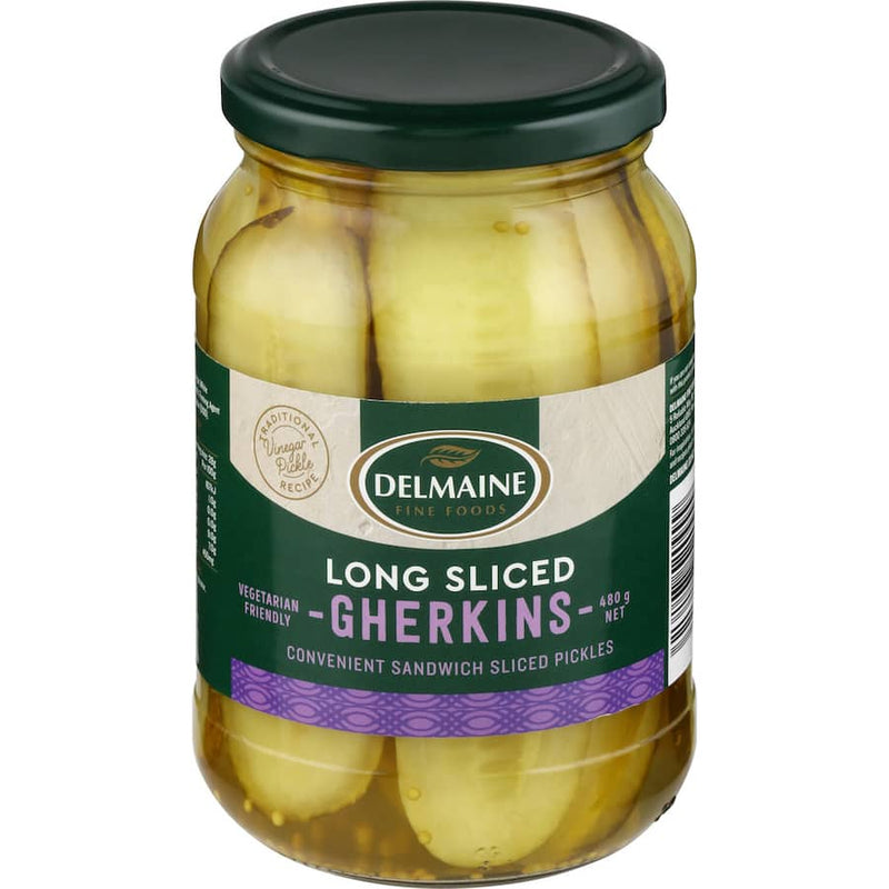 Delmaine Gherkins Long Sliced