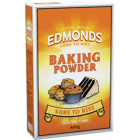 Edmonds Baking Powder for fluffy baked goods, perfect for cakes, cookies, and versatile recipes with included inspiration.