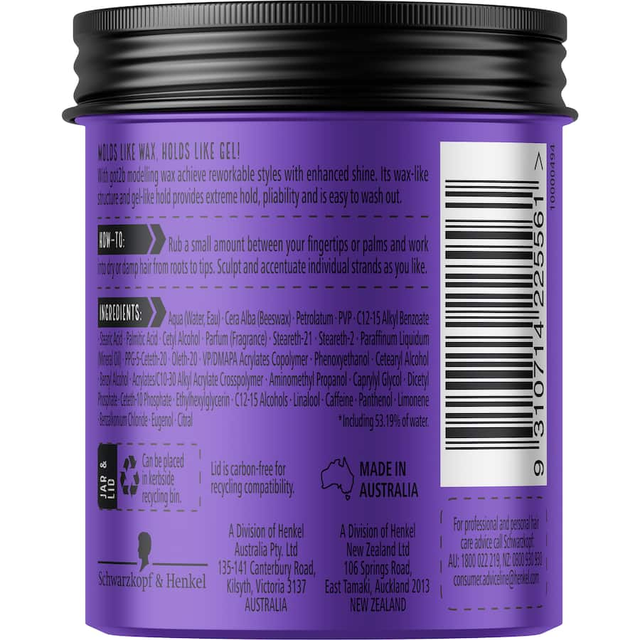 Got2b Hair Wax Extreme Hold: Versatile styling wax for extreme hold, reworkable styles, and effortless hair sculpting.