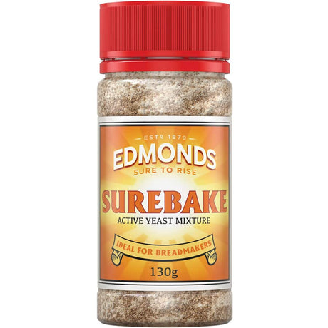 Edmonds Yeast Surebake package featuring active dry yeast for easy homemade bread making and exceptional results.