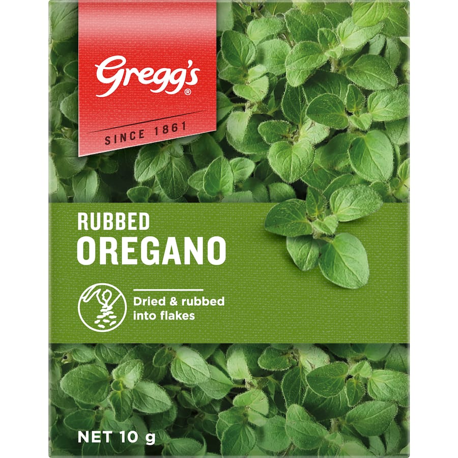 Dried oregano flakes with a warm, aromatic flavor, perfect for enhancing Italian and Mediterranean dishes like pizza and pasta.