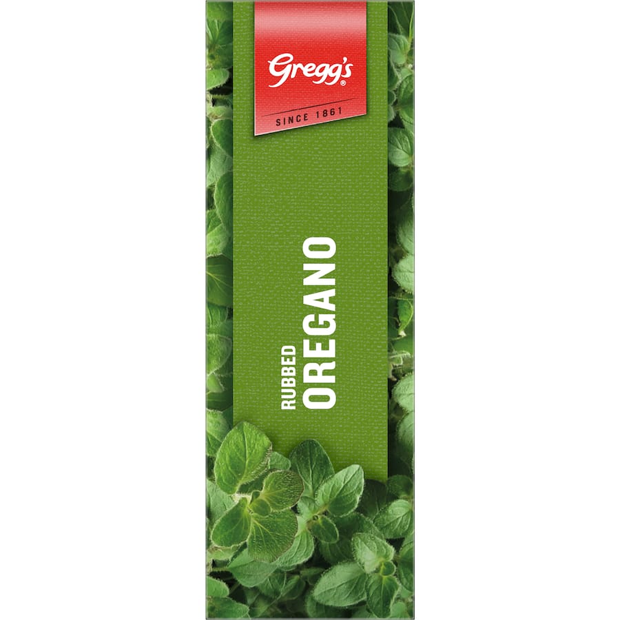 Savor the rich aroma of Greggs Oregano Rubbed, perfect for enhancing pizzas, pasta, salads, and marinades.