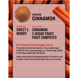 Ground cinnamon from Greggs, featuring a sweet and woody flavor, perfect for baking and enhancing various dishes.