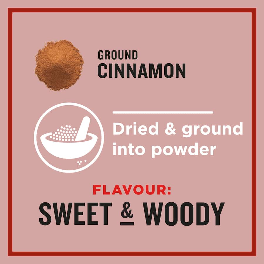 Greggs Cinnamon Ground: sweet, woody spice perfect for baking, desserts, and enhancing international dishes.