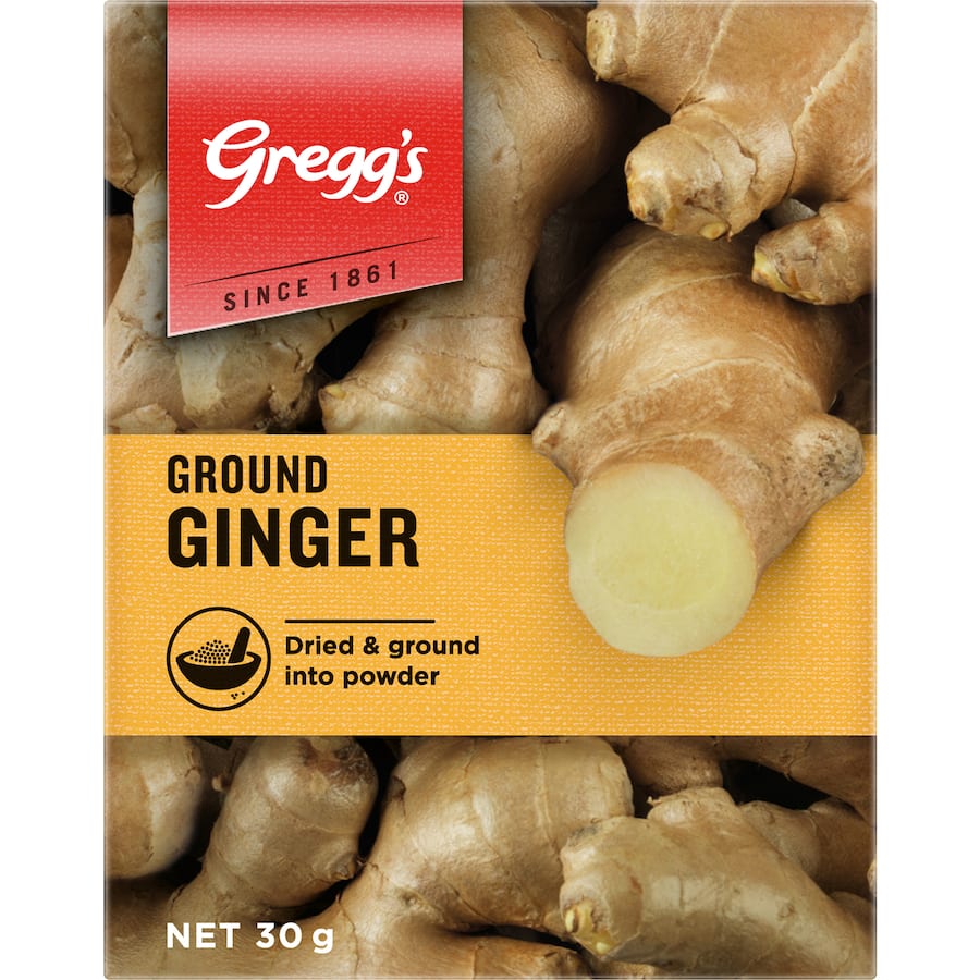 Greggs Ginger Ground offers a sweet, warm spice for baking and cooking, perfect for gingerbread, curries, and stir-fries.