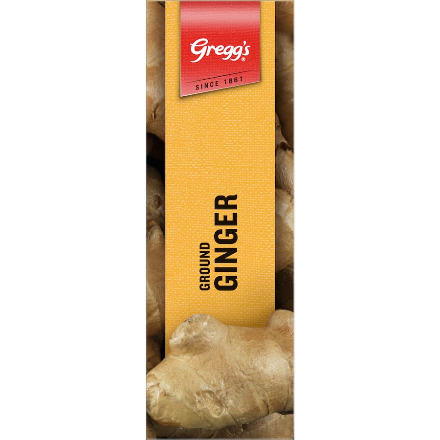 Greggs Ginger Ground: premium spice, intense flavor for baking, curries, and stir-fries; ideal for elevating culinary creations.