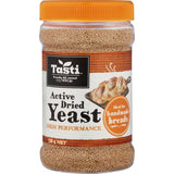 Tasti Yeast Active Dried, premium yeast for exceptional homemade breads, rolls, and pastries with consistent performance.