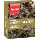 Greggs Chinese Five Spice Ground blends fennel, star anise, ginger, and cloves for flavorful Asian-inspired dishes.