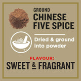 Aromatic blend of fennel, star anise, cassia, ginger, and cloves, perfect for enhancing roasted meats and flavorful dishes.