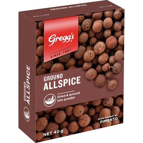 Ground allspice powder in a container, offering sweet and floral notes for enhancing both sweet and savory recipes.