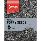 Whole dried poppy seeds from Greggs, perfect for baking, cooking, and garnishing with a nutty, toasty flavor.