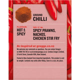 A jar of Greggs Chilli Ground spice, showcasing fine red powder for adding bold heat to various dishes.