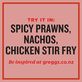 A jar of Greggs Chilli Ground, a fine spice that adds bold, fiery flavors to various dishes like stir-fries and tacos.