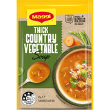 A warm bowl of Maggi Soup Thick Country Vegetable, rich with farm-fresh vegetables and nutritious ingredients.