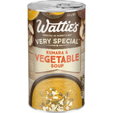 A can of Wattie's Very Special Soup Kumara & Vegetable featuring creamy kumara, fresh vegetables, and aromatic spices.