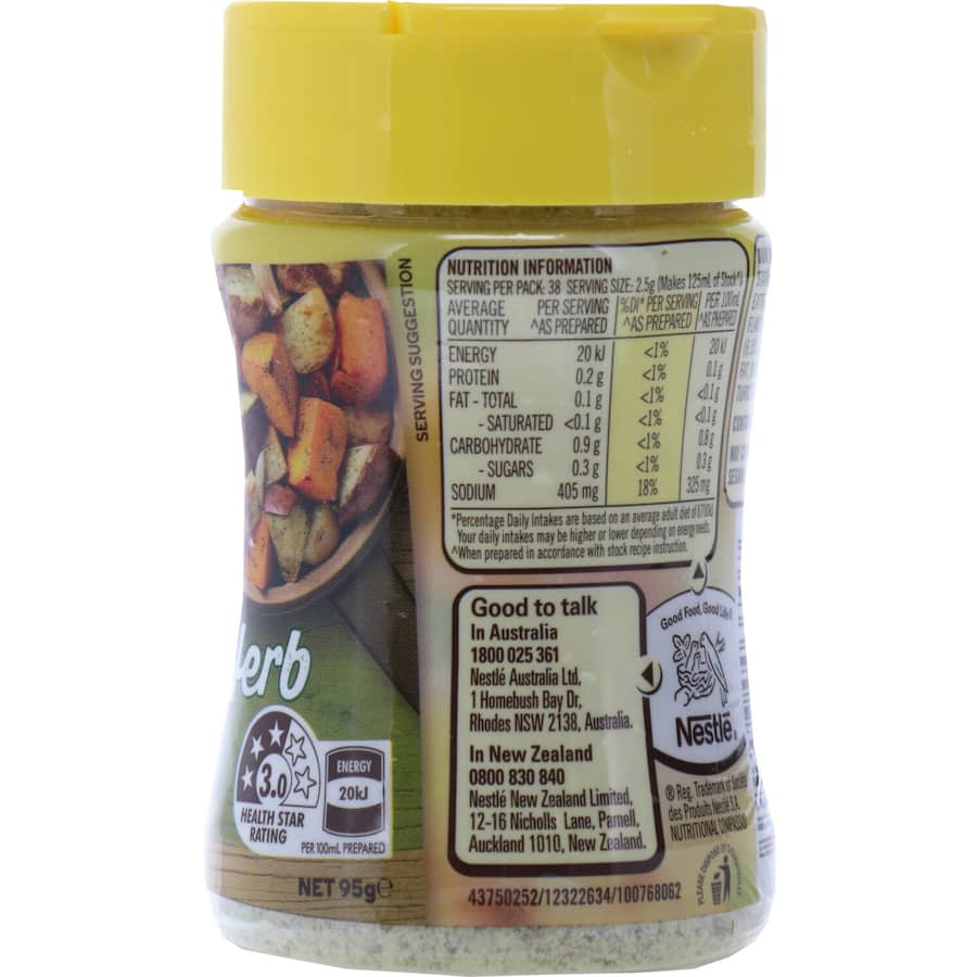 Maggi Green Herb Stock Seasoning, flavorful herb blend for enhancing dishes, perfect for stir-fries and grilling meats.