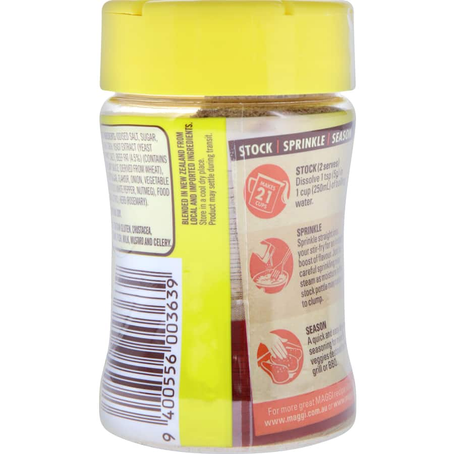 Savory Maggi Beef Stock Powder Seasoning for enriching dishes with umami flavor and convenient cooking applications.