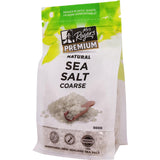 Coarse sea salt from Mrs Rogers, enhances dishes with ocean-fresh flavor, ideal for grilling, roasting, and baking.