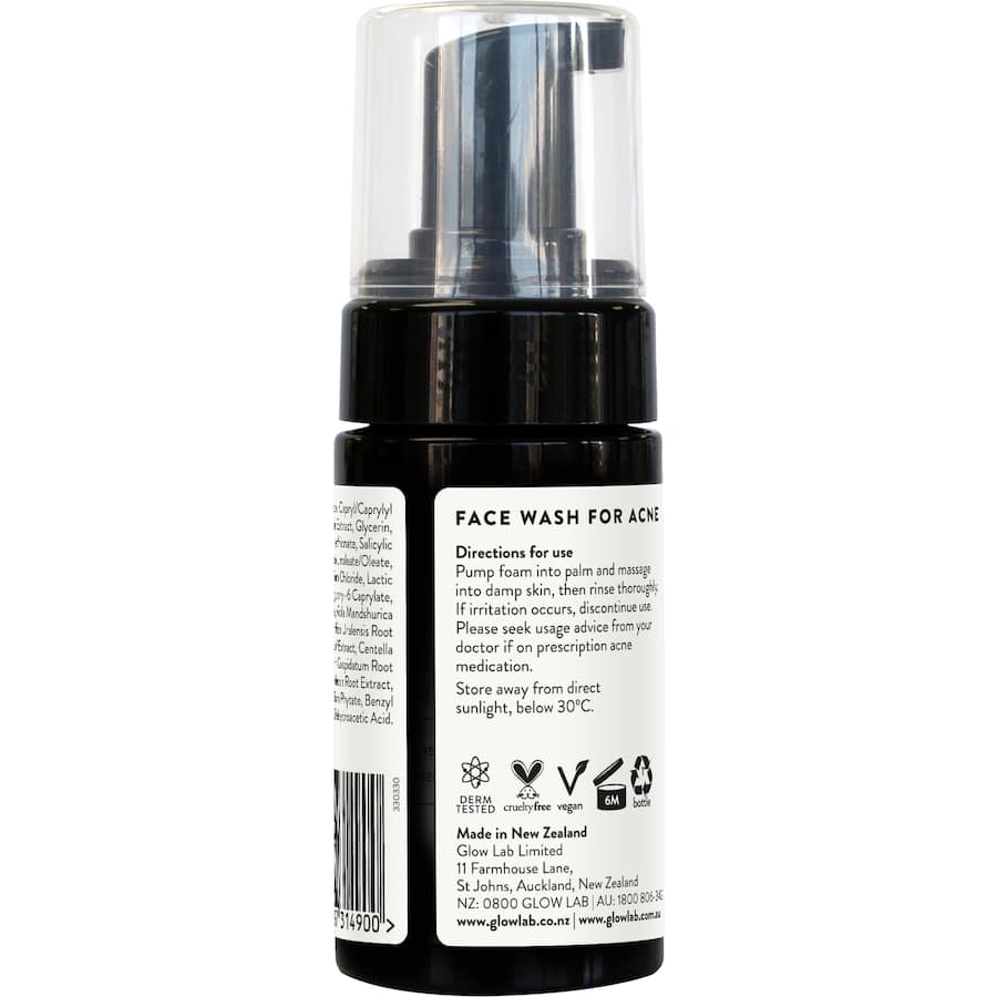Gentle AHA + BHA face wash for acne-prone skin, featuring Salicylic Acid and Lactic Acid for effective cleansing and exfoliation.