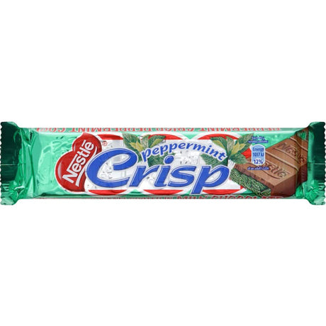 Nestle South African Peppermint Crisp Chocolate Bar with milk chocolate and minty crunch, perfect for snacking or baking.