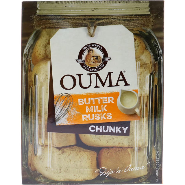 Ouma South African Buttermilk Rusks, an authentic crunchy snack, perfect for tea or coffee time, made with real buttermilk.