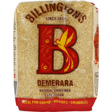 Golden Billingtons Demerara Sugar with a rich aroma and crunchy texture, ideal for coffee and baking.