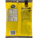 A bag of Black Knight Licorice Traditional Medley, showcasing rich flavors and gluten-free, authentic licorice delights.