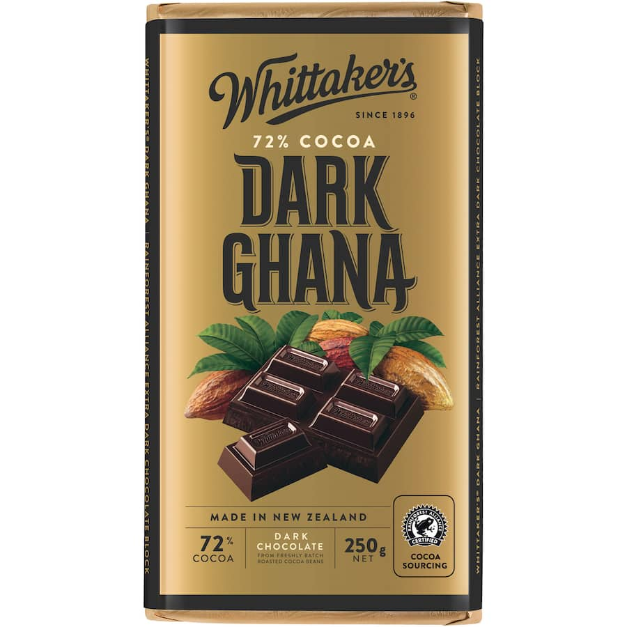 Whittakers Chocolate Dark Ghana 72%