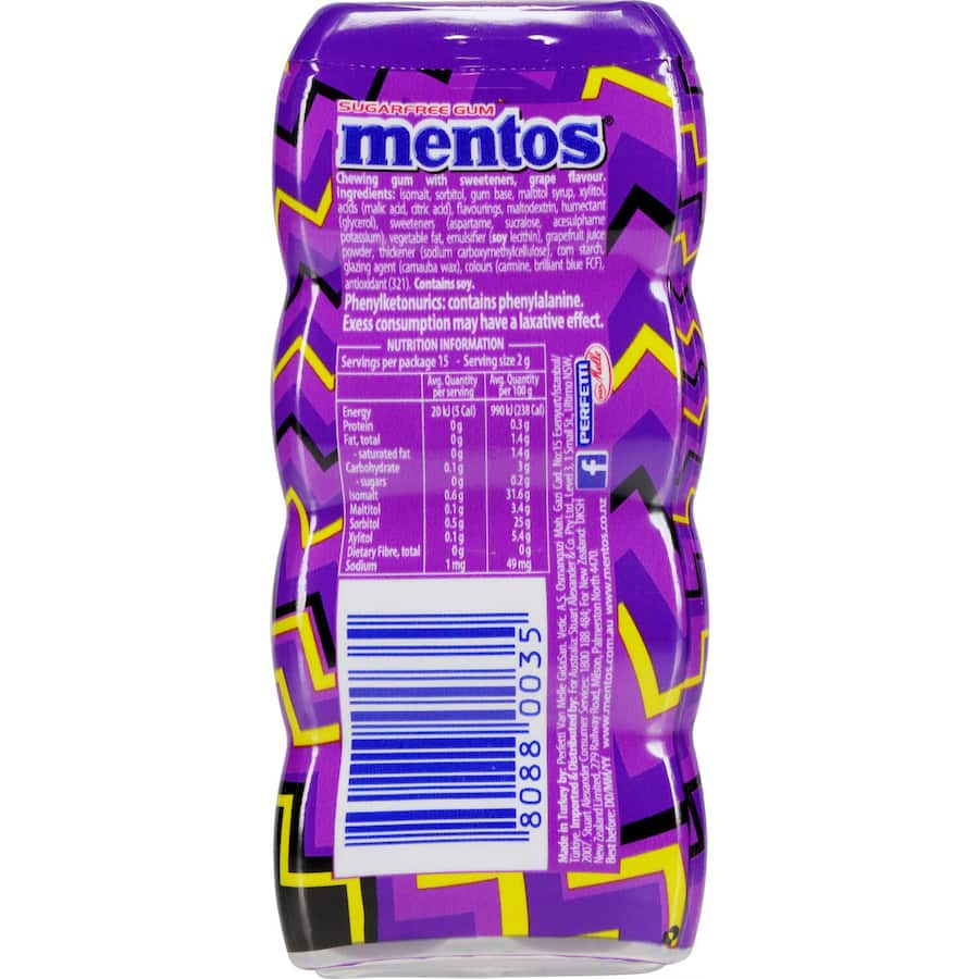 Mentos Gum Grape Sour