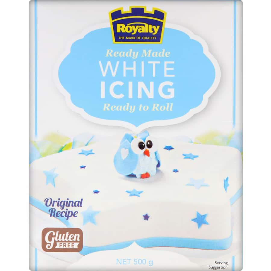 Soft, pre-made white icing for effortless cake decorating; ideal for weddings, birthdays, and festive occasions.