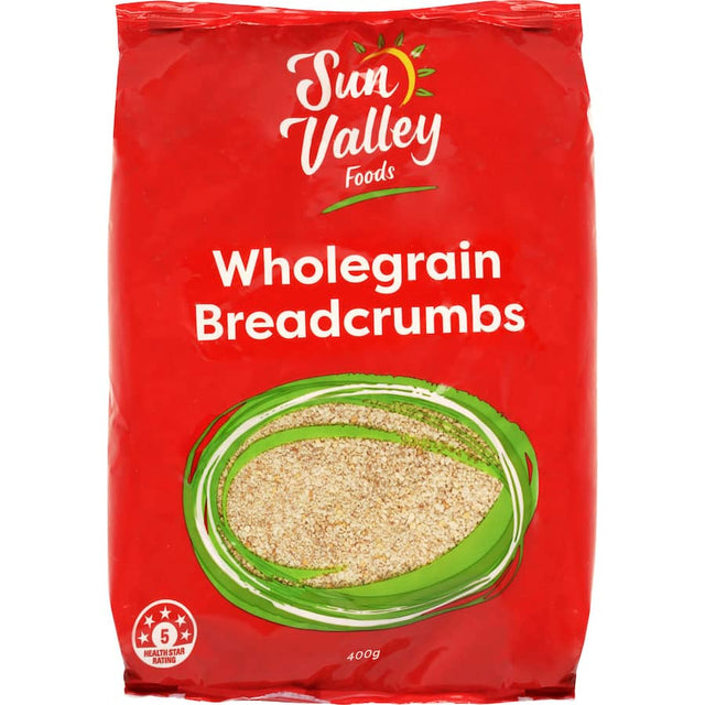 Wholegrain breadcrumbs by Sun Valley Foods, perfect for coatings and toppings, rich in fiber and nutrients.